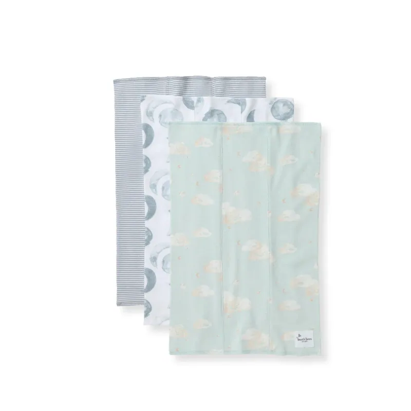 Hello Moon Organic Baby Burp Cloths Pack of 3 — manufacturer product photograph
